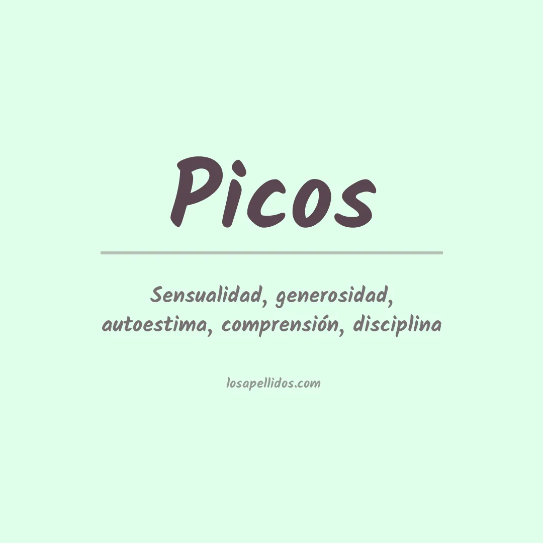 Significado del Apellido Picos