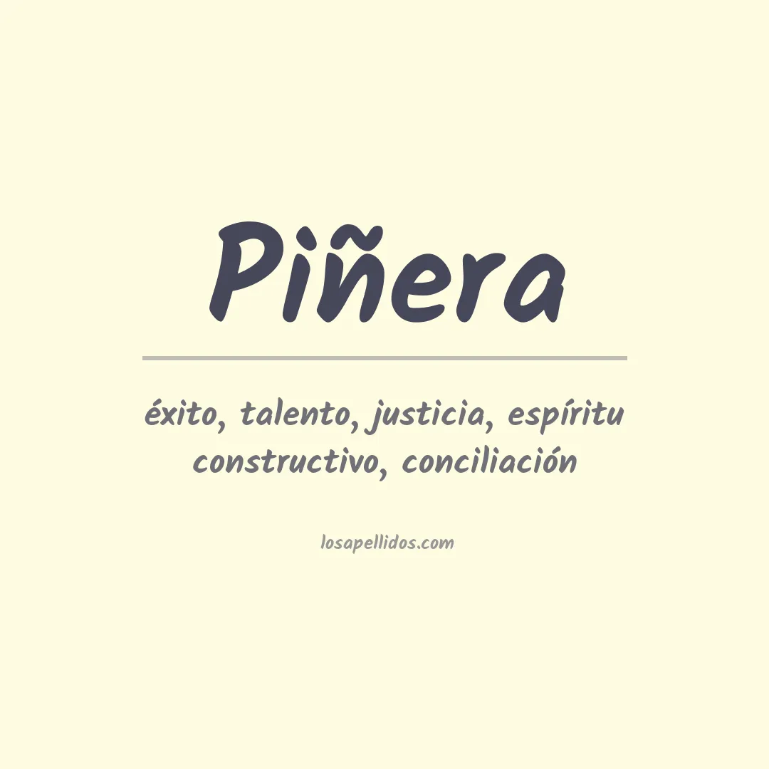 Significado del Apellido Piñera