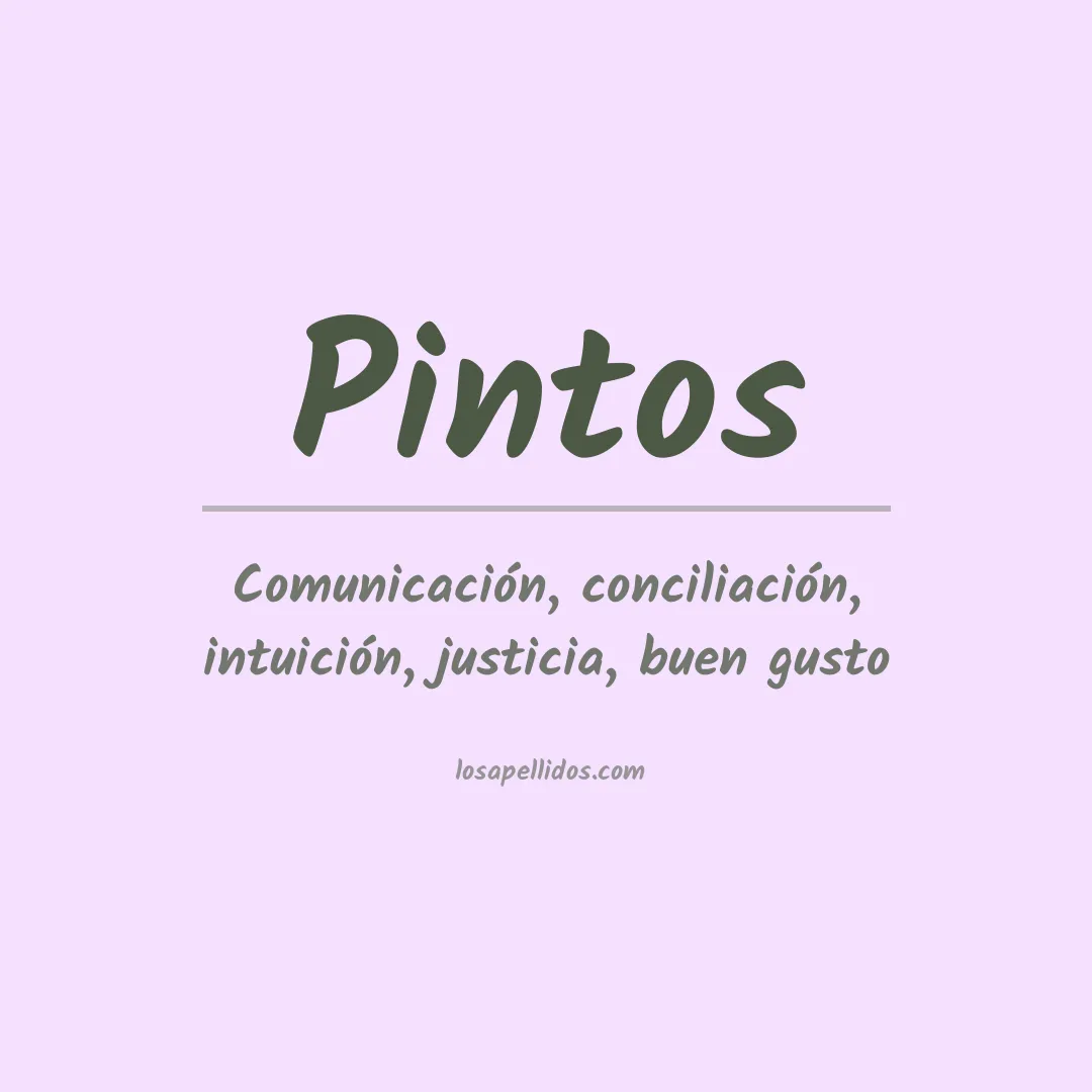 Significado del Apellido Pintos