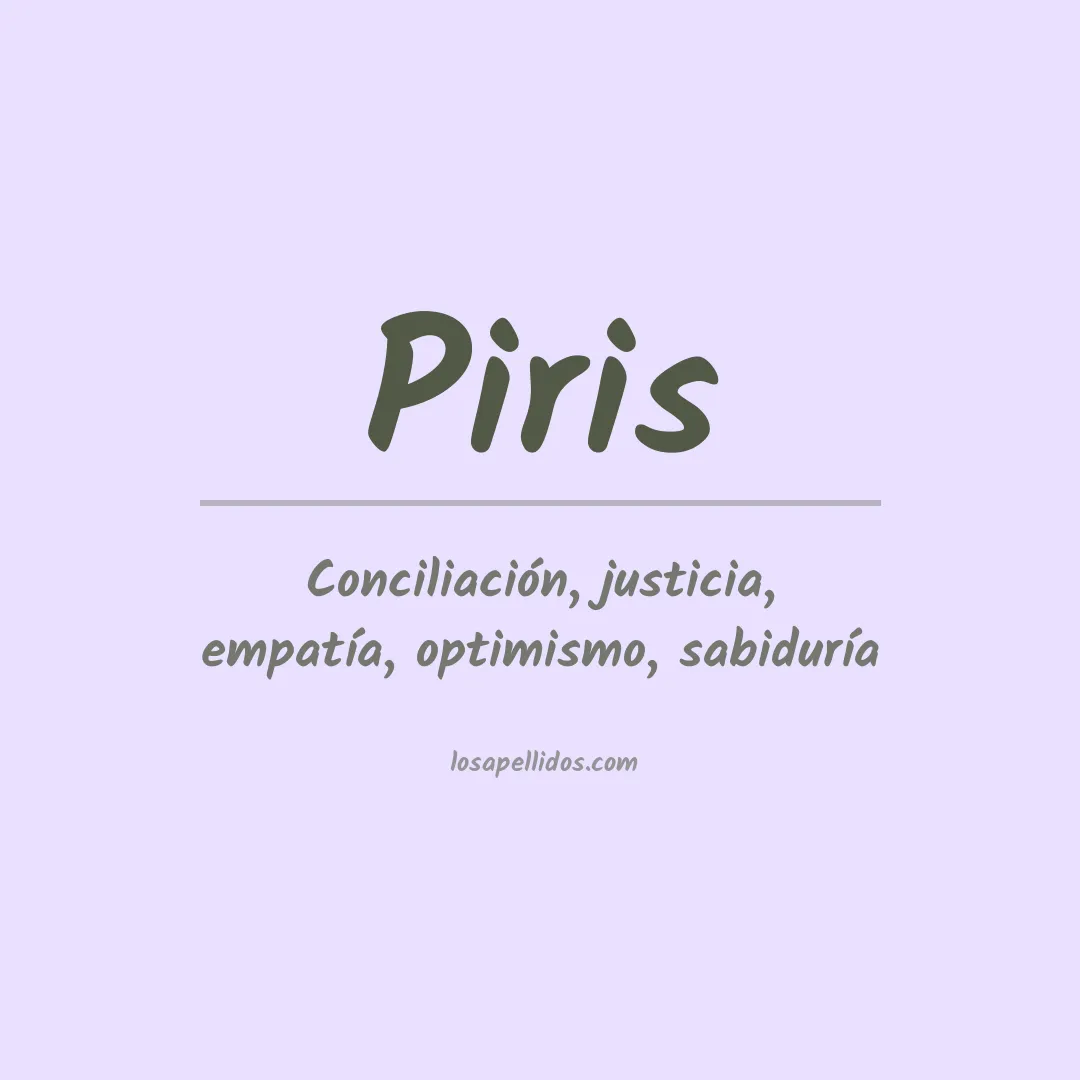 Significado del Apellido Piris