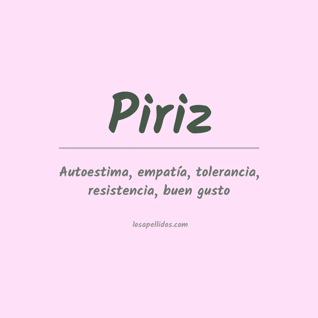 Significado del Apellido Piriz