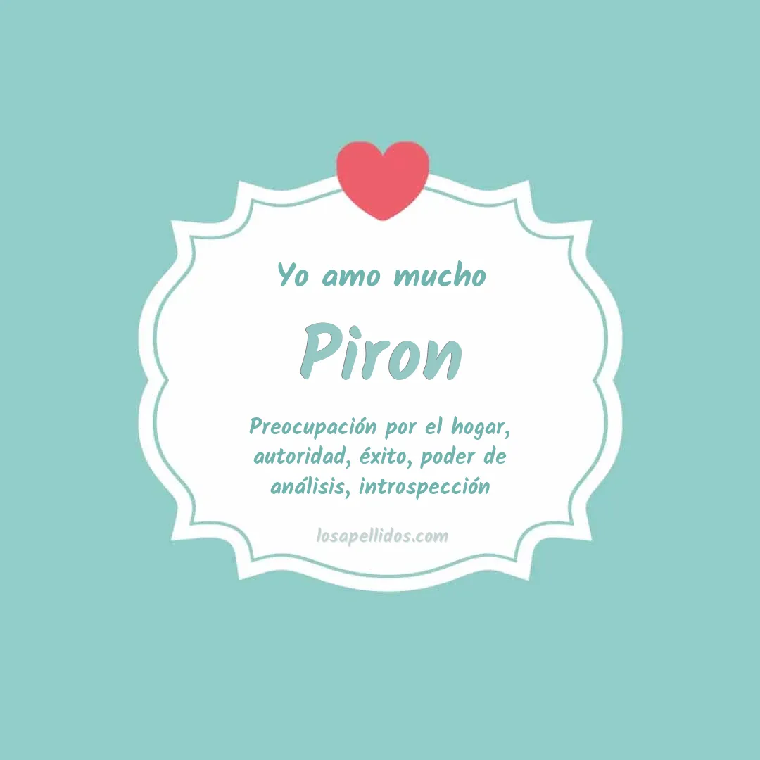 Yo amo mucho Piron