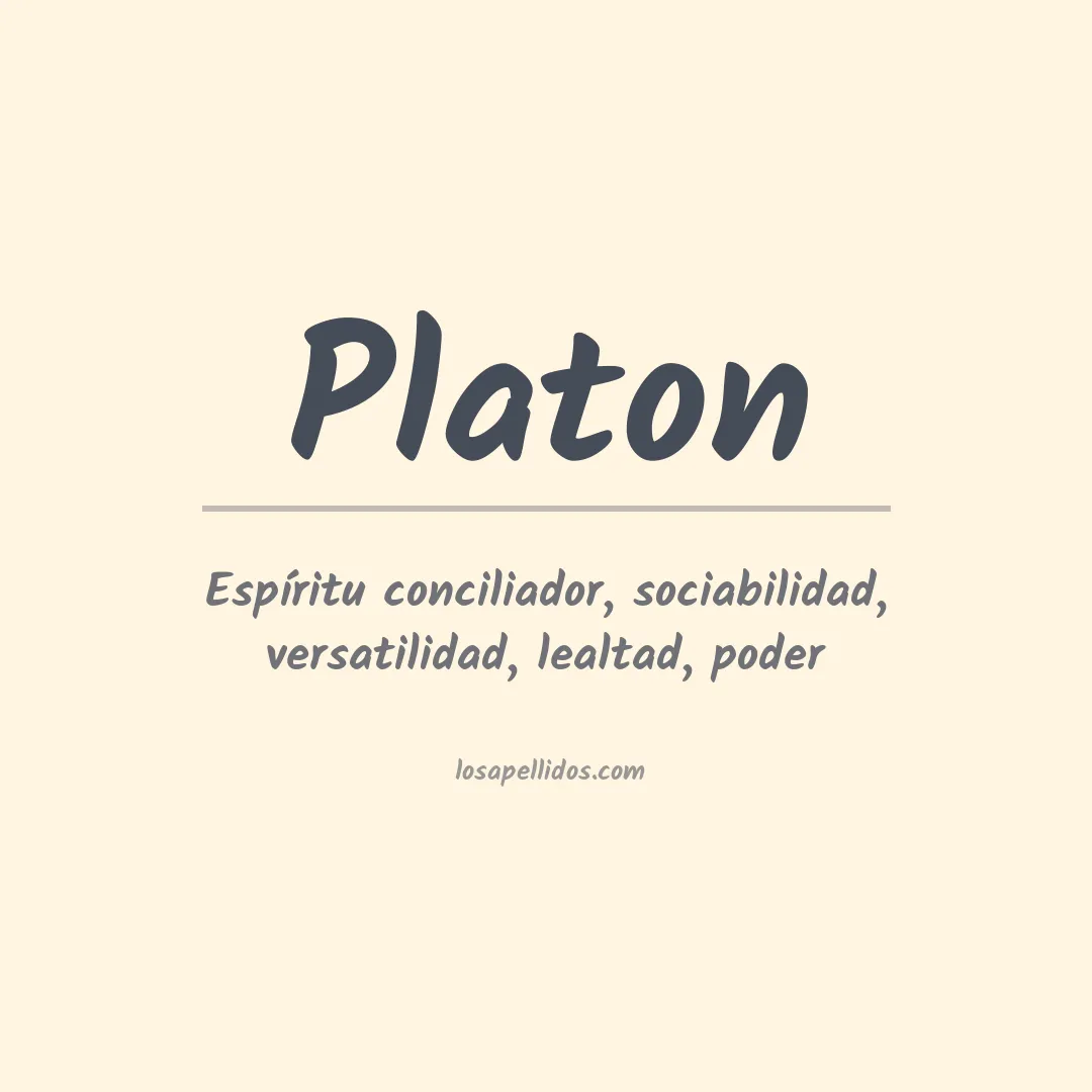 Significado del Apellido Platon