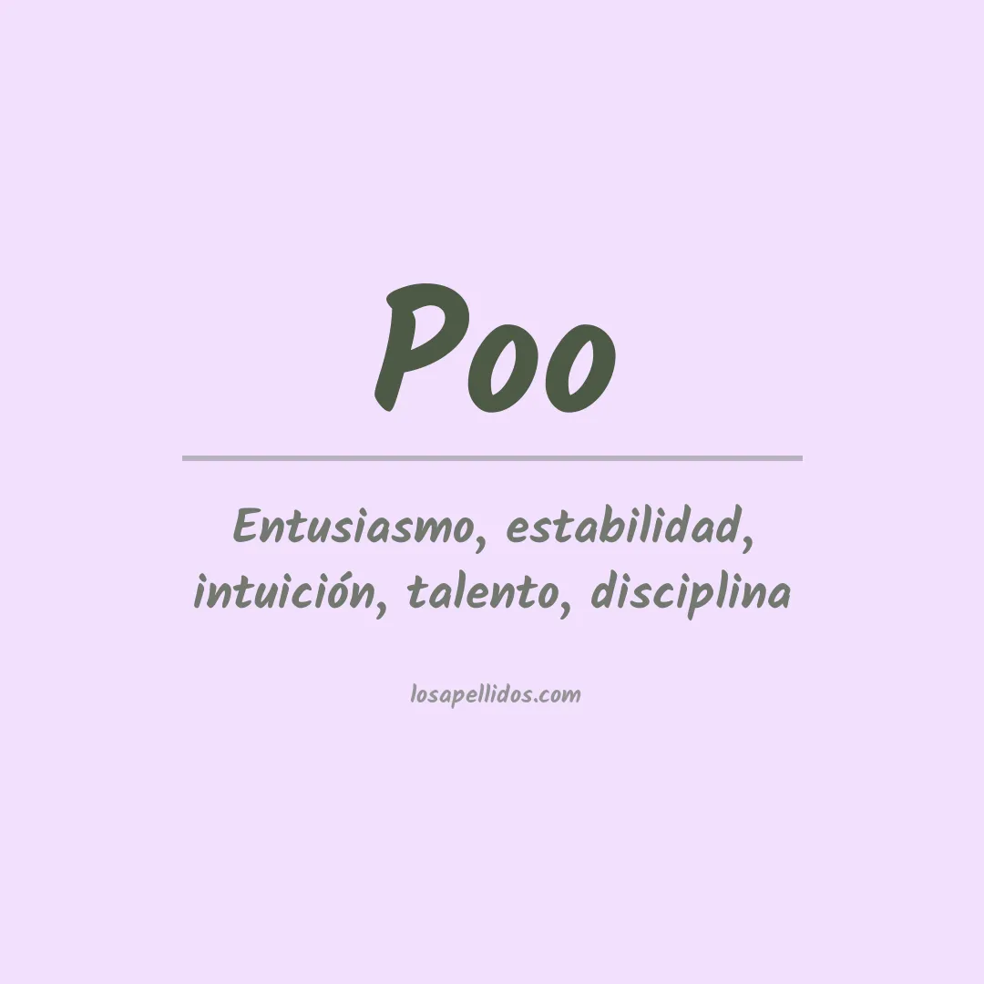 Significado del Apellido Poo