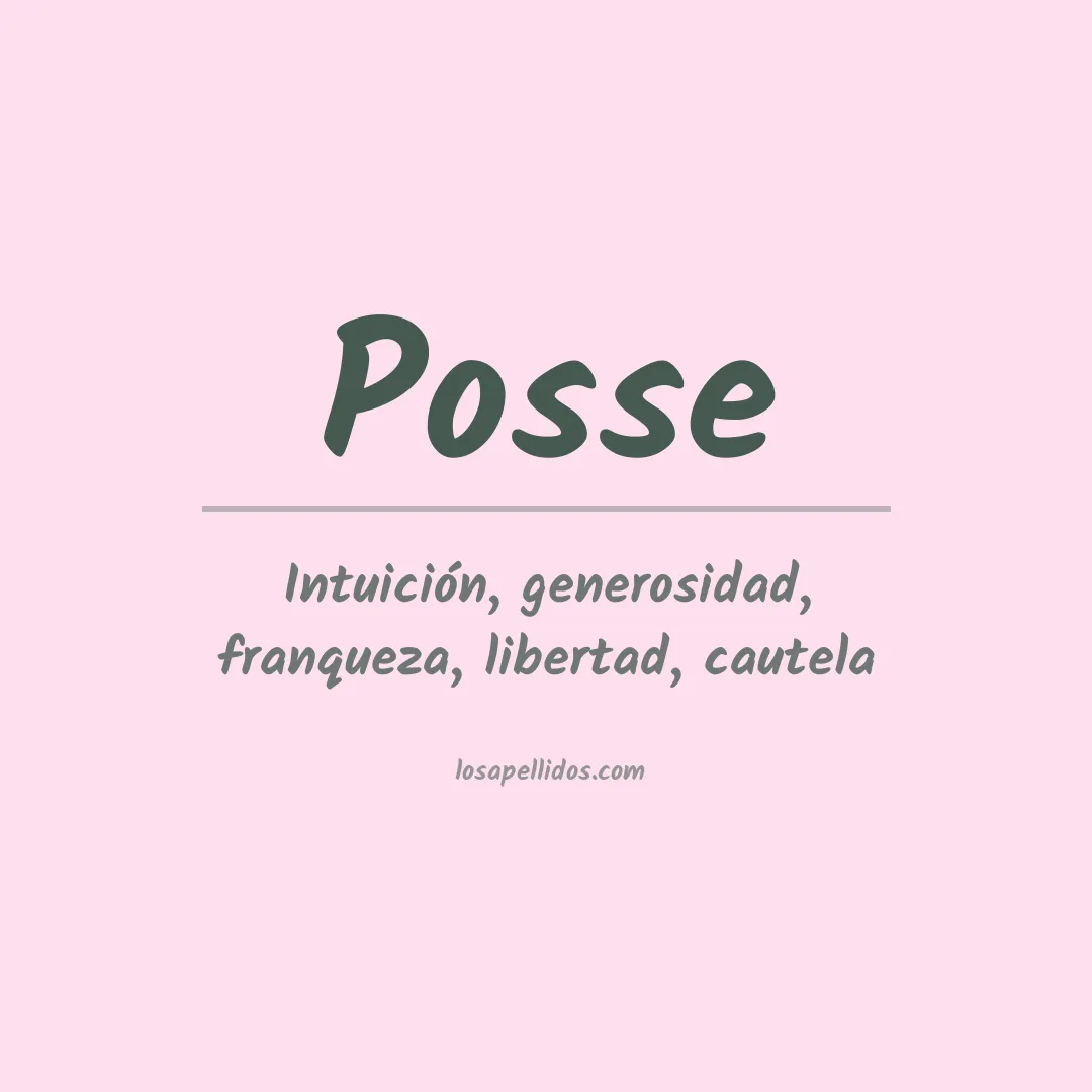 Significado del Apellido Posse