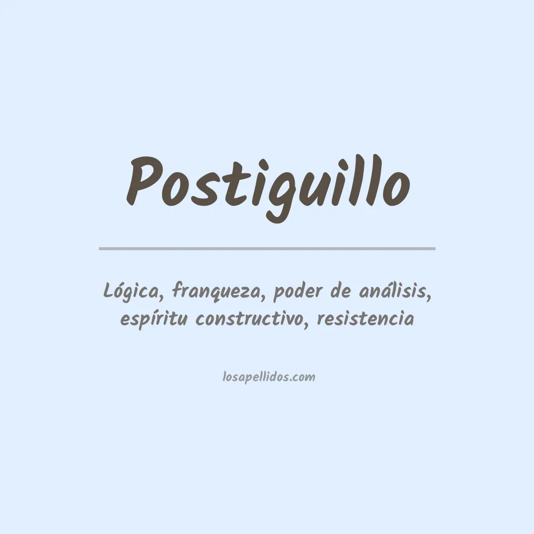 Significado del Apellido Postiguillo