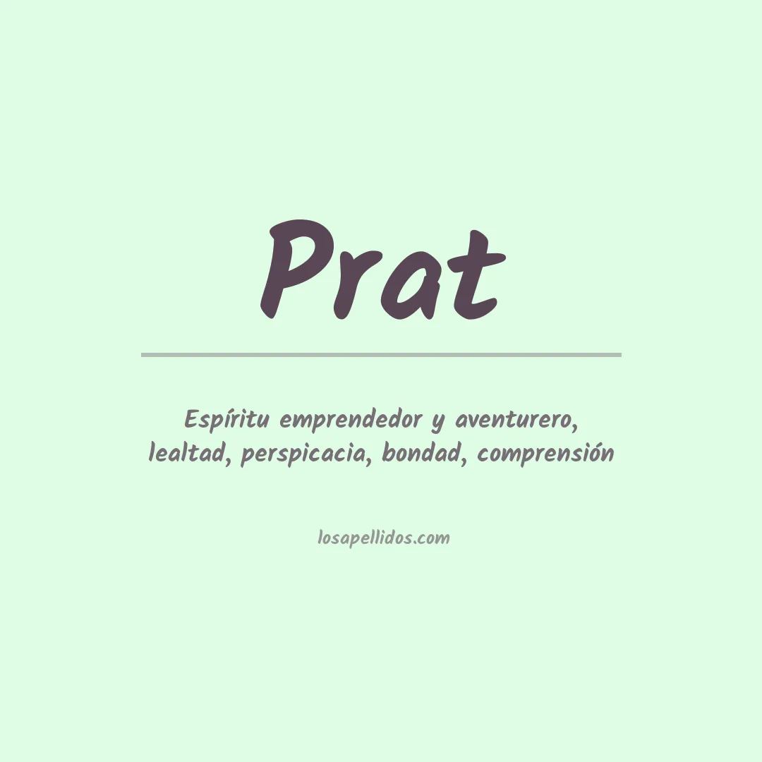 Significado del Apellido Prat