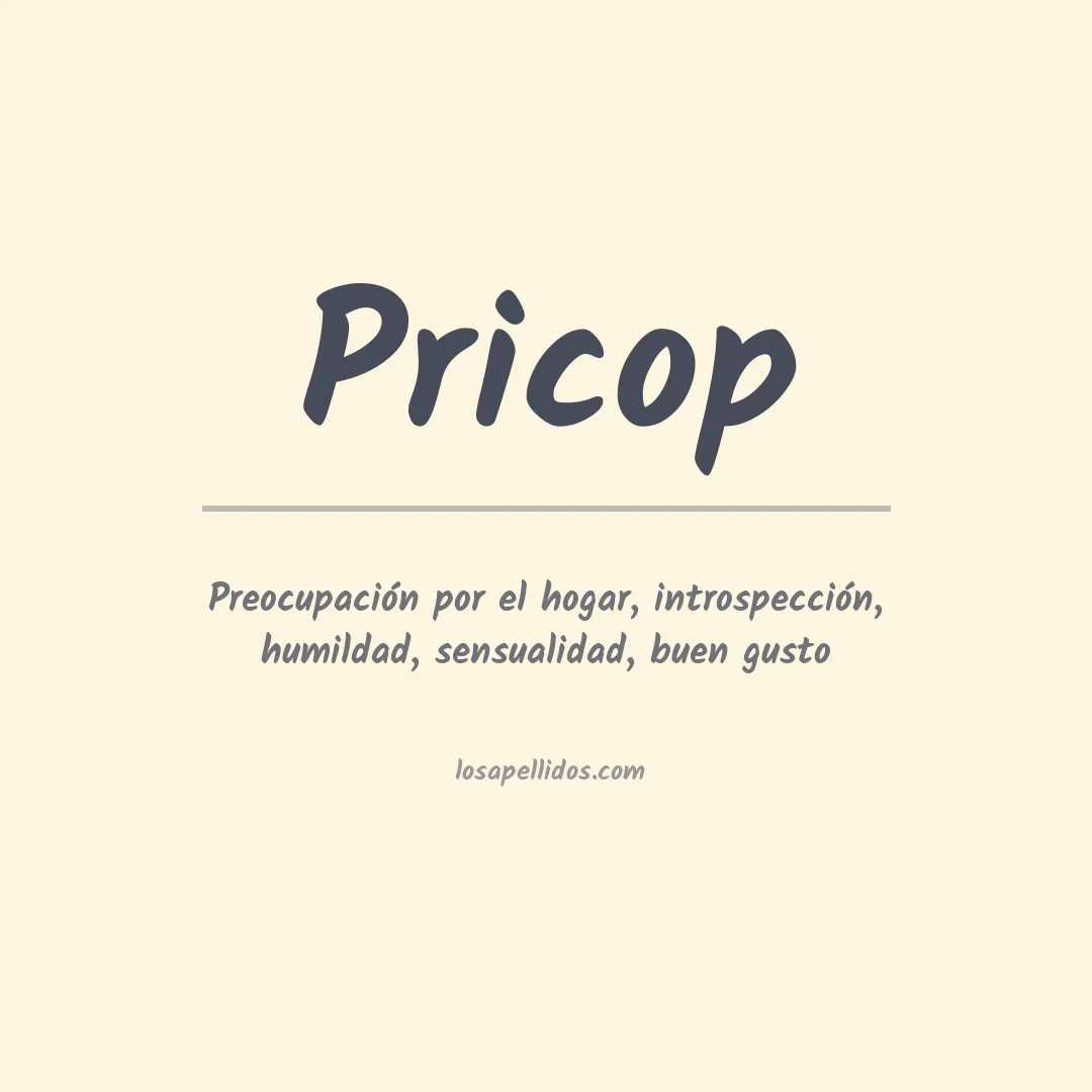 Significado del Apellido Pricop