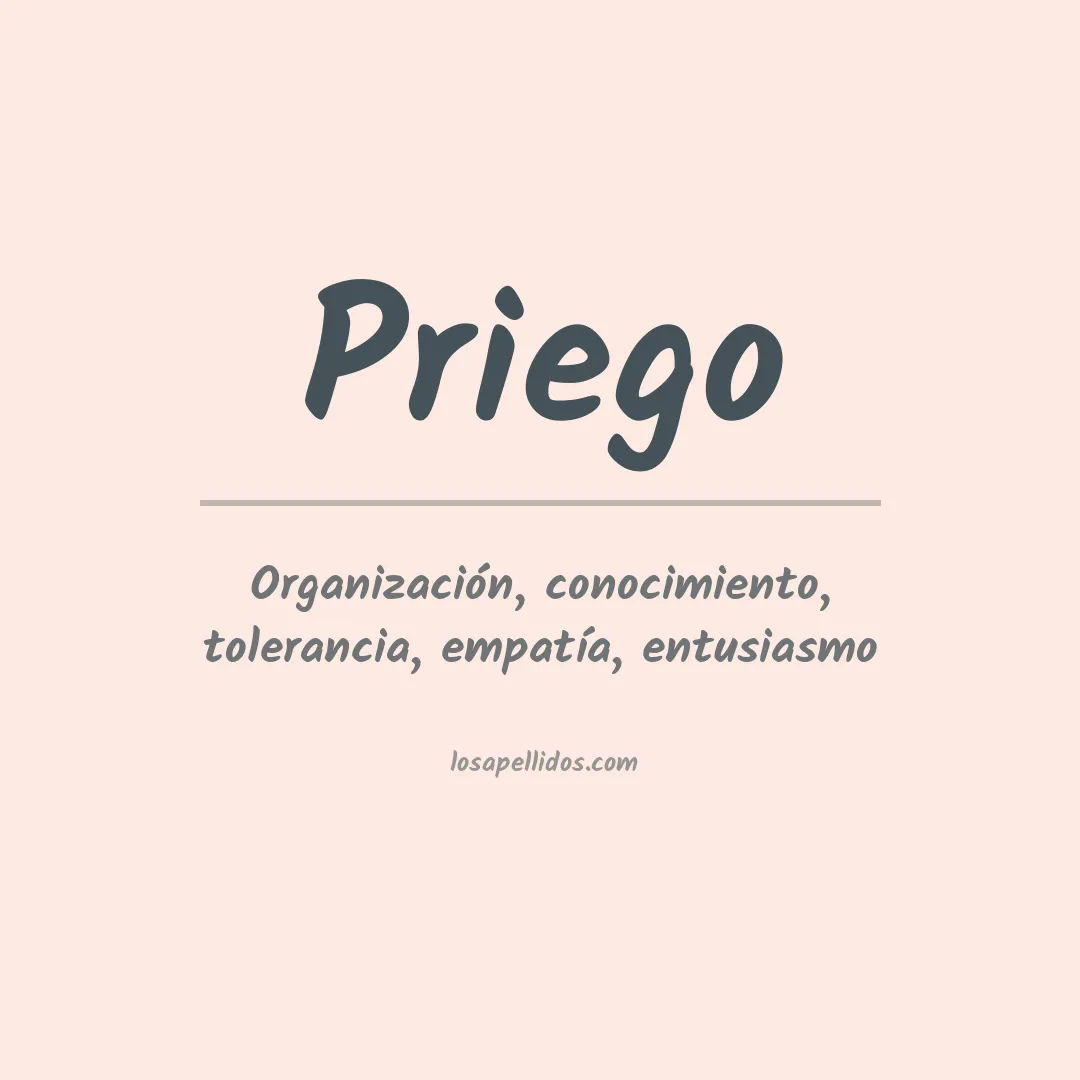 Significado del Apellido Priego