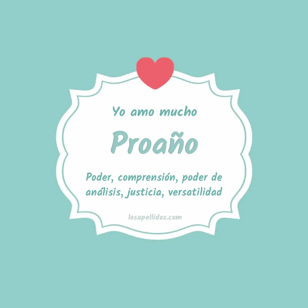 Yo amo mucho Proaño