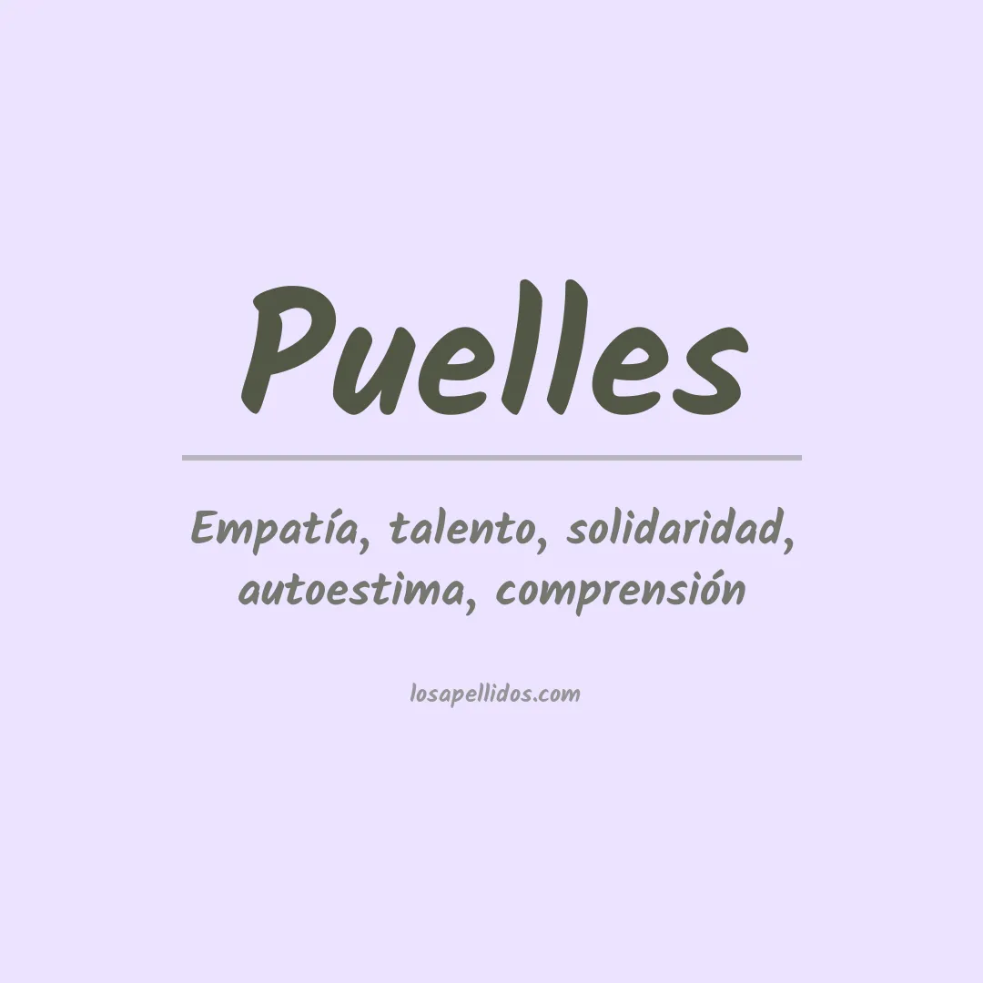 Significado del Apellido Puelles