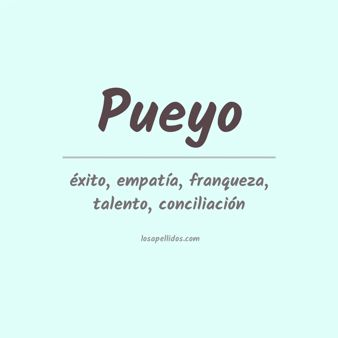 Significado del Apellido Pueyo
