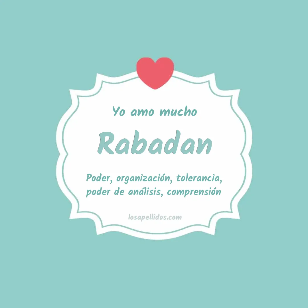 Yo amo mucho Rabadan