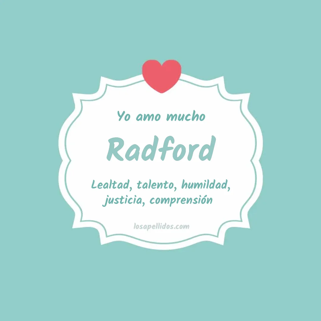 Yo amo mucho Radford
