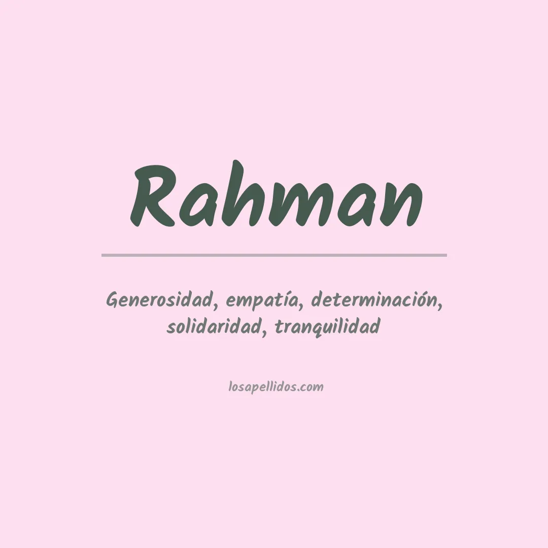 Apellido Rahman