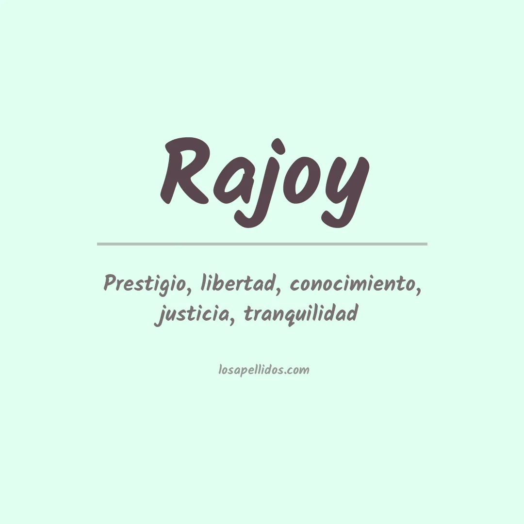 Significado del Apellido Rajoy