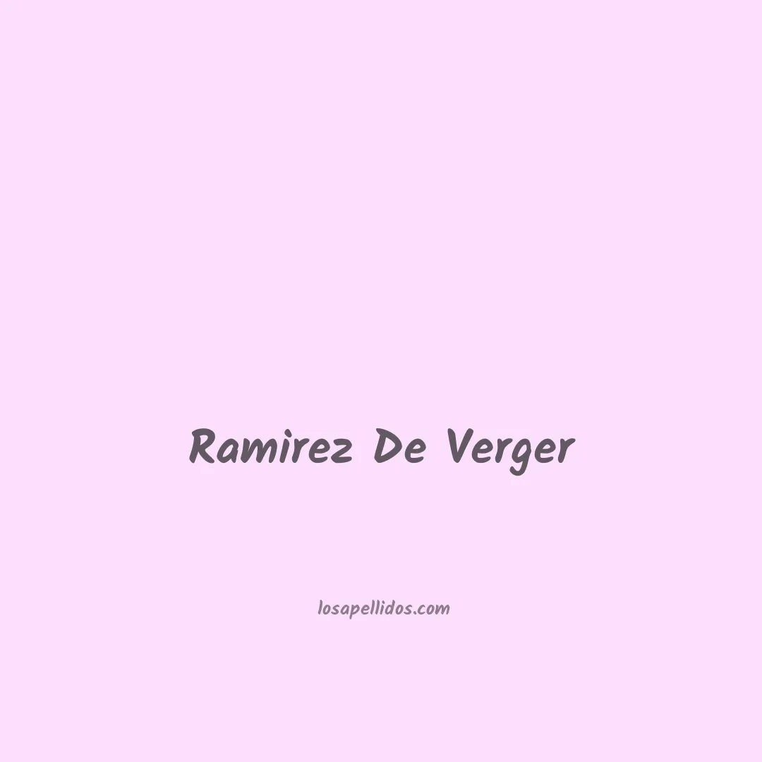 Ramirez de verger en chino