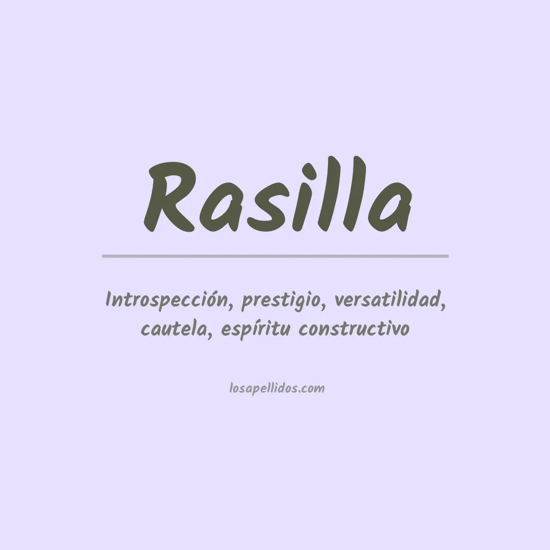 Significado del Apellido Rasilla