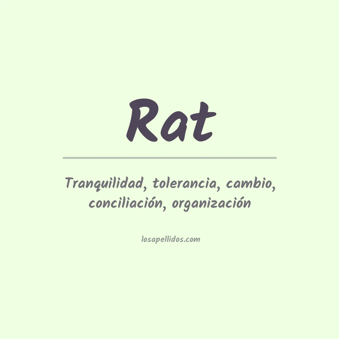 Significado del Apellido Rat
