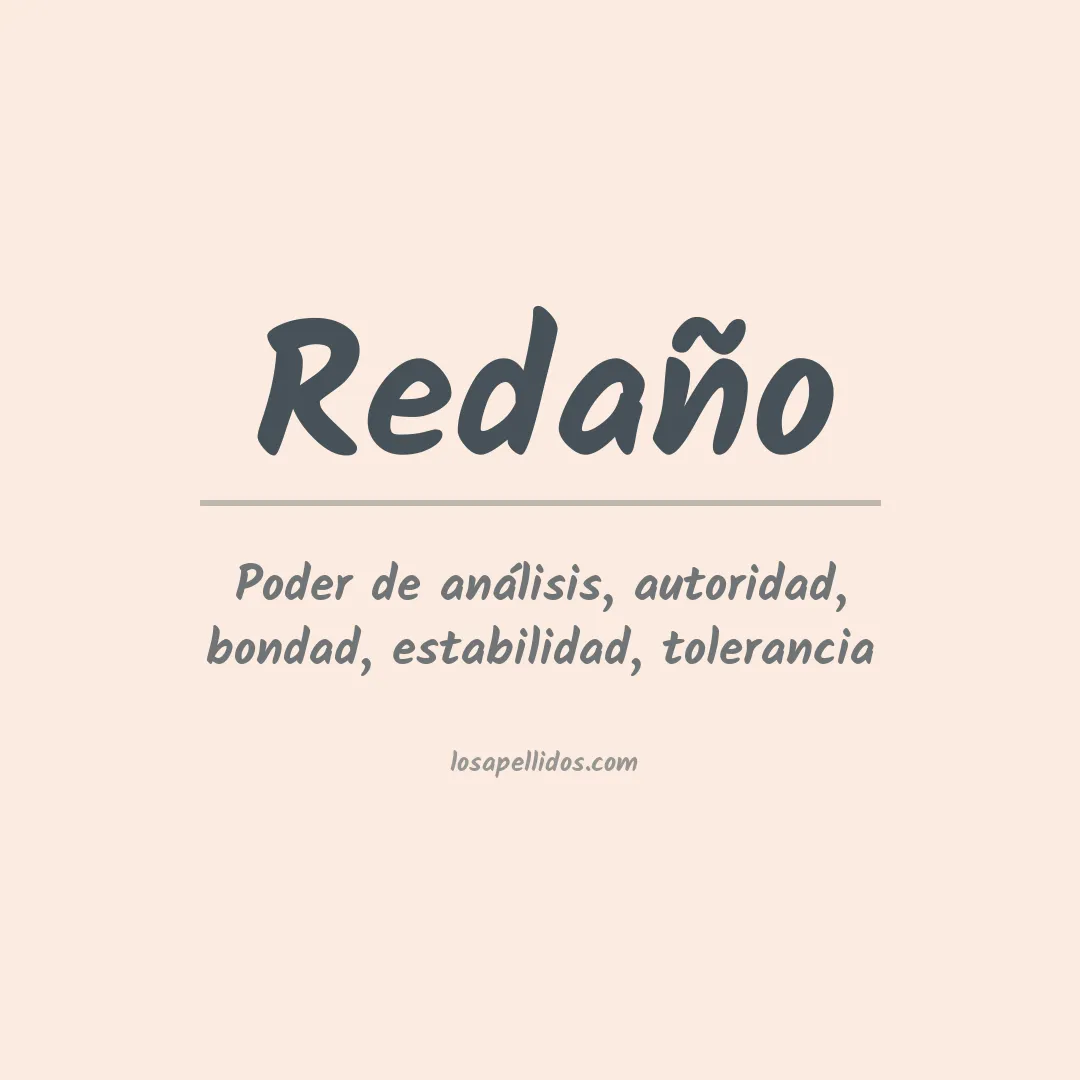 Significado del Apellido Redaño