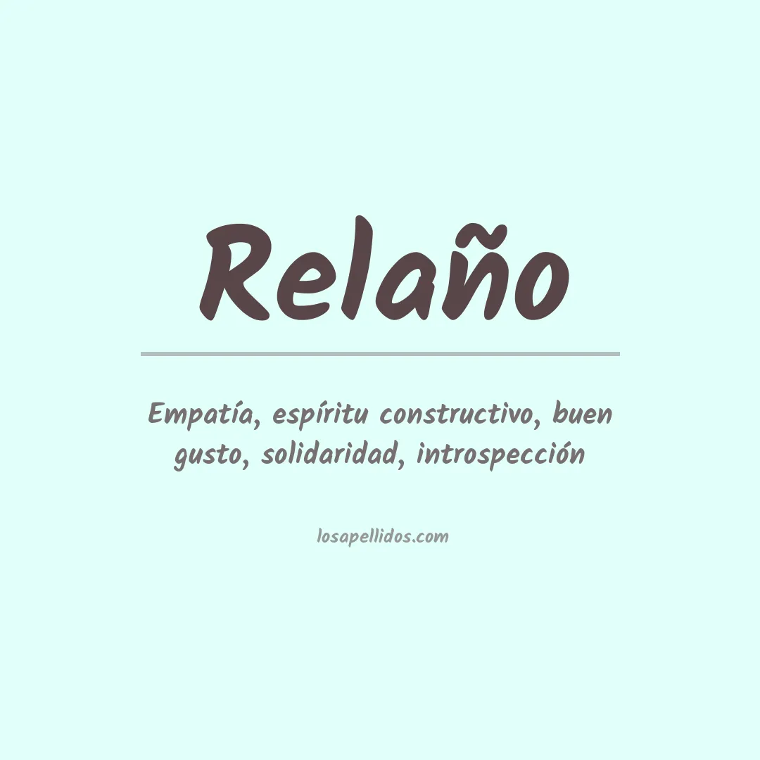 Significado del Apellido Relaño