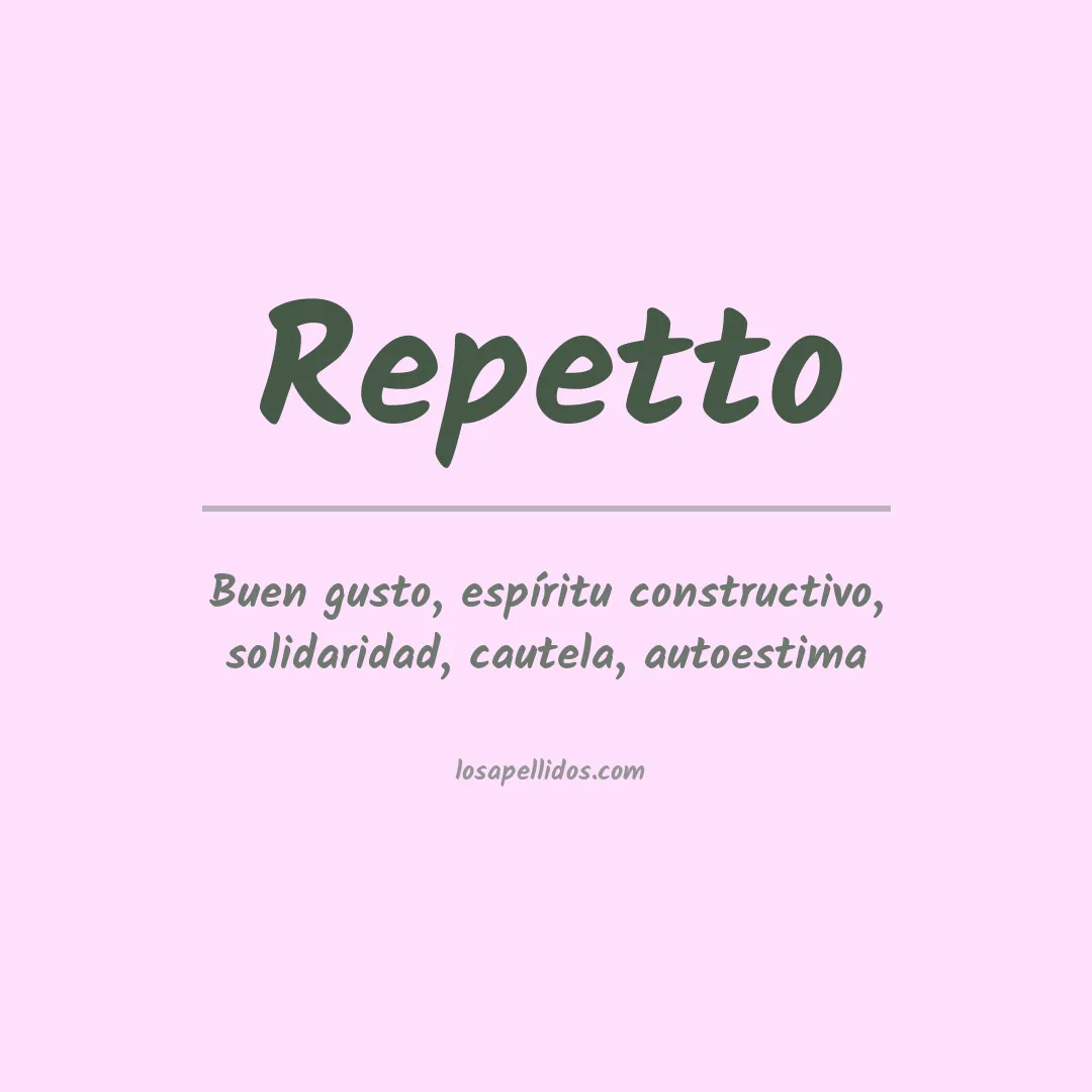 Significado del Apellido Repetto