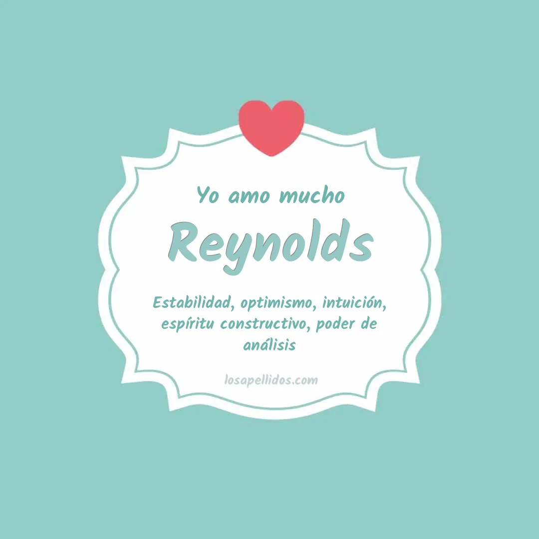 Yo amo mucho Reynolds