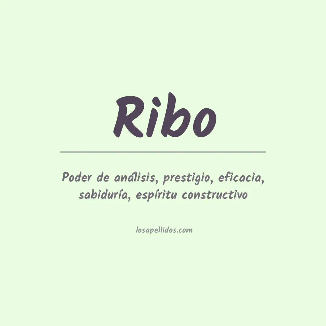 Apellido Ribo