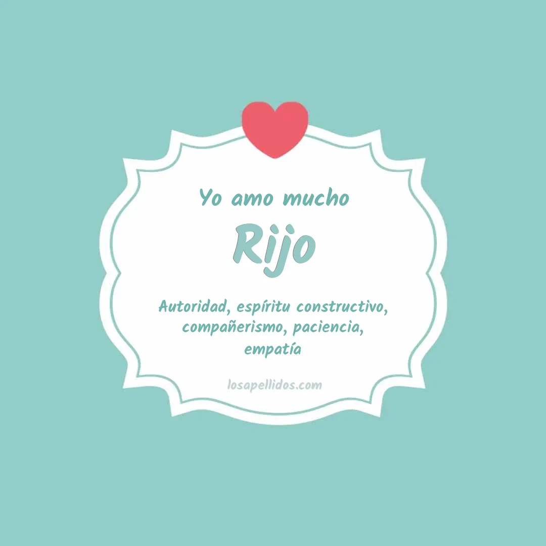 Yo amo mucho Rijo
