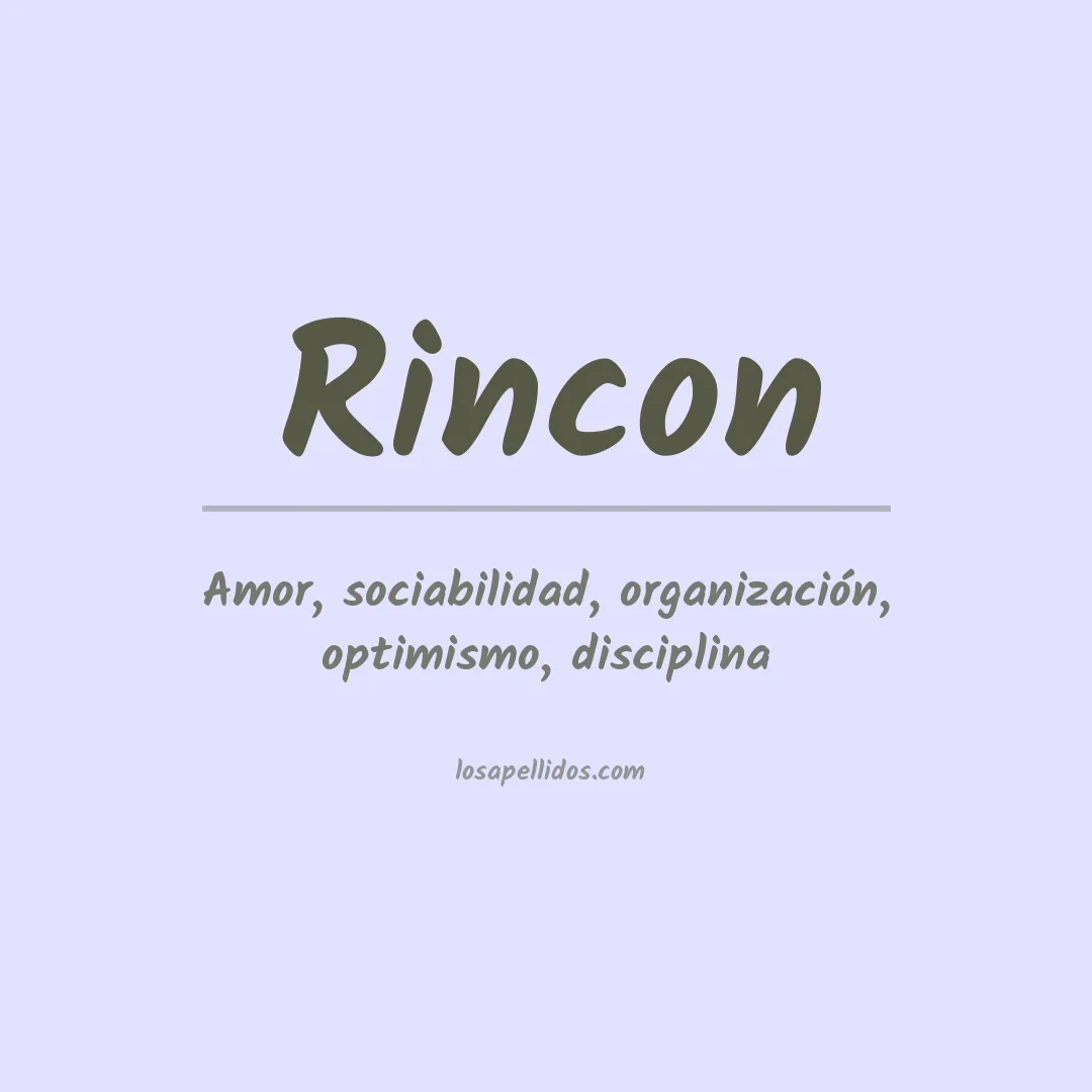 Significado del Apellido Rincon