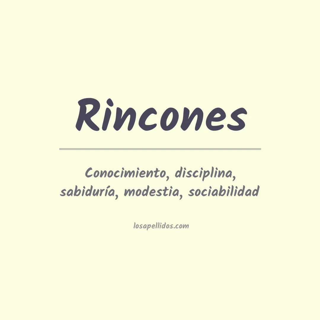 Significado del Apellido Rincones