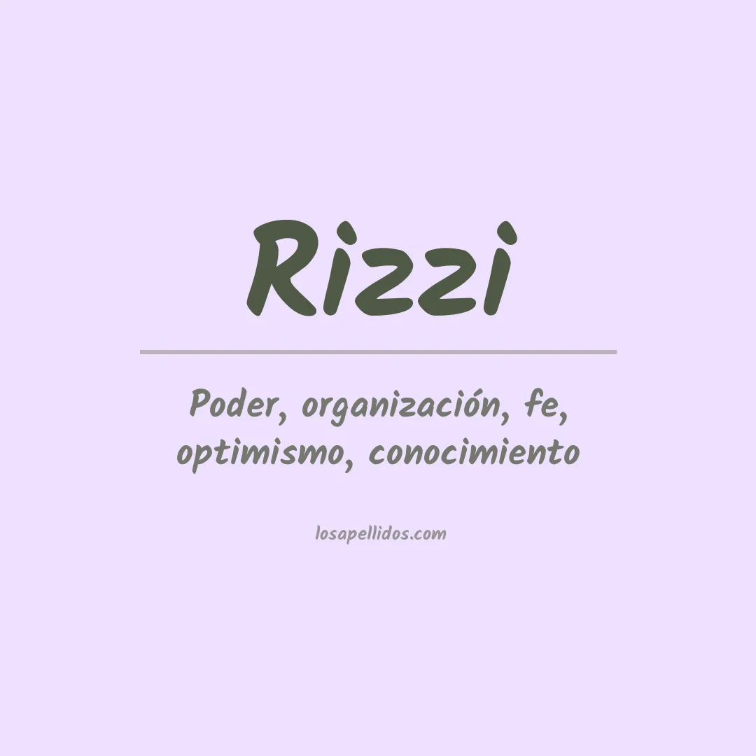 Significado del Apellido Rizzi