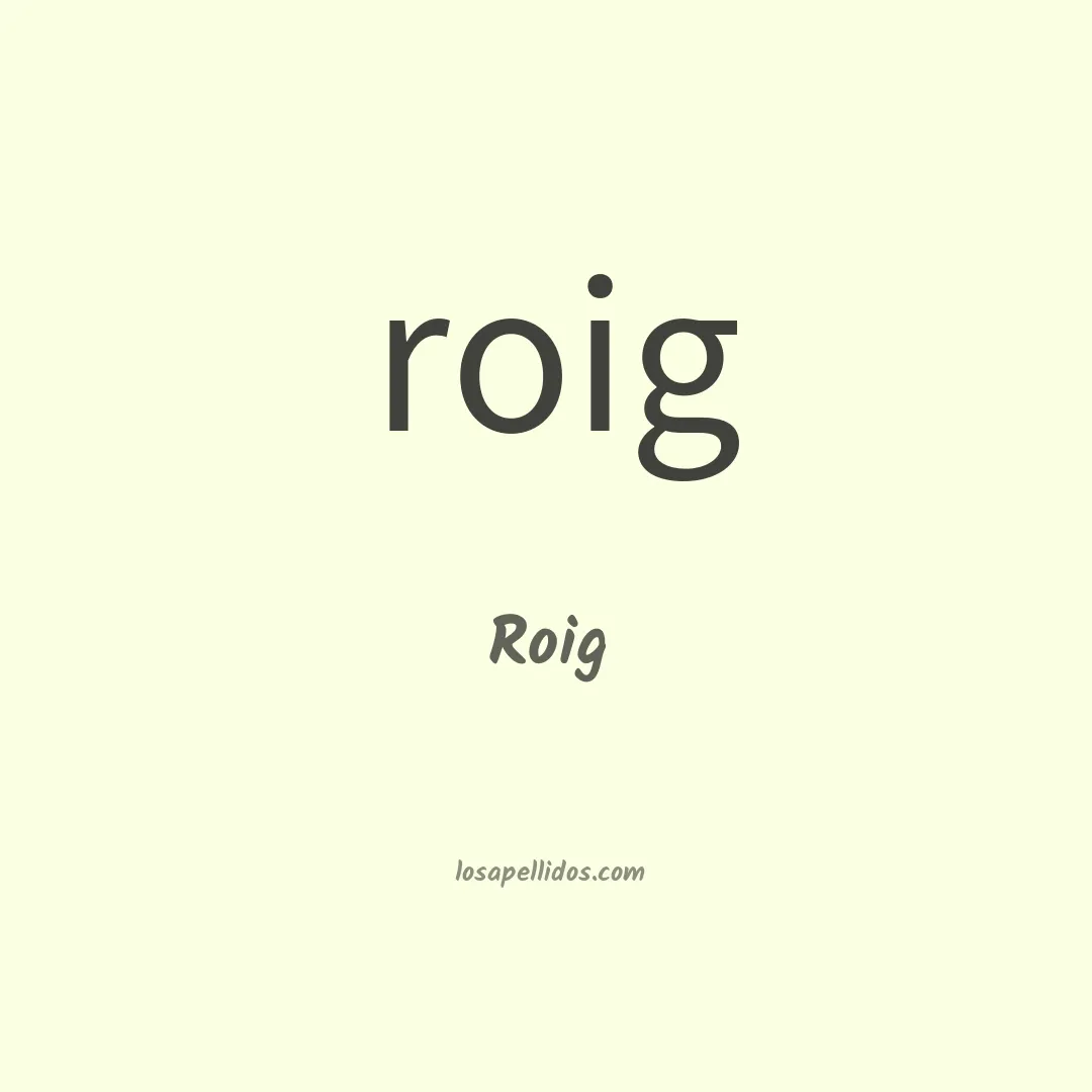 Roig en chino