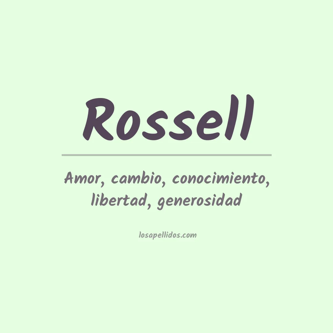 Significado del Apellido Rossell