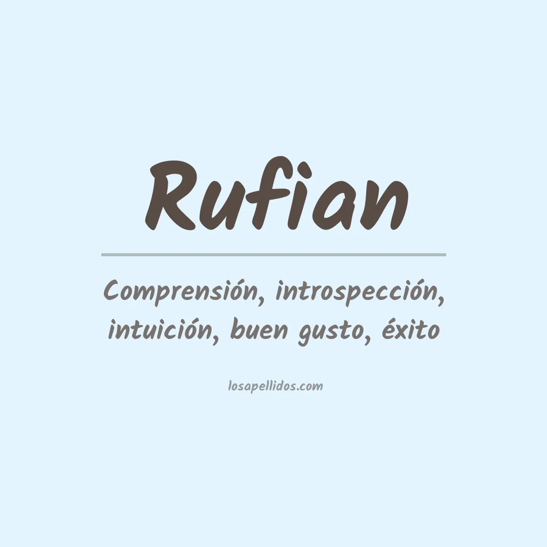 Significado del Apellido Rufian