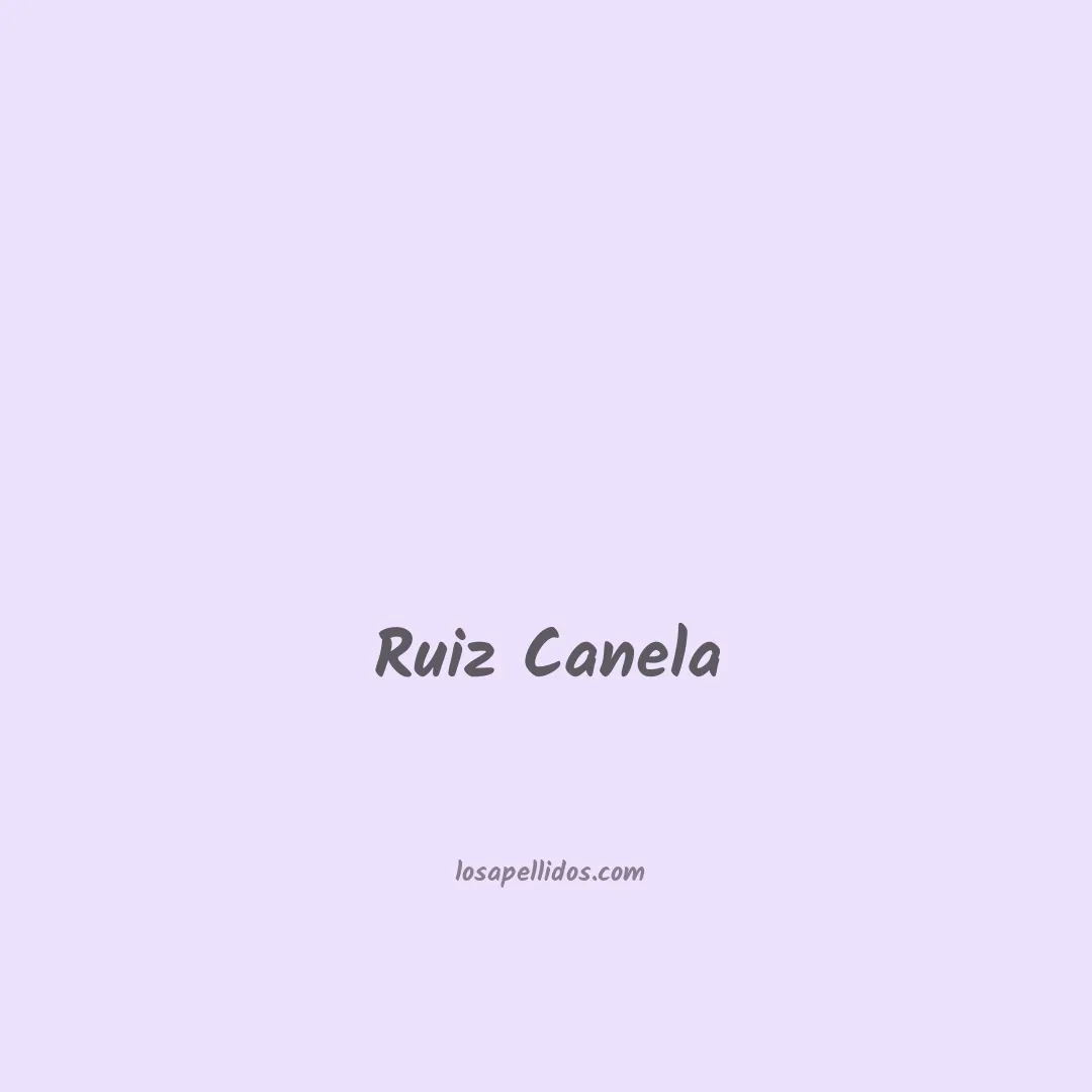 Ruiz canela en chino