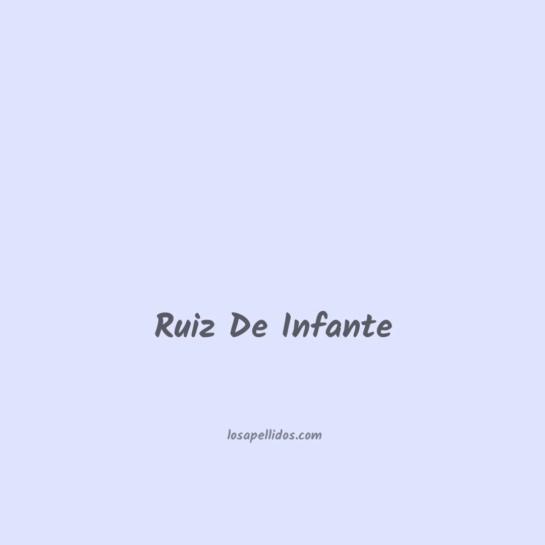 Ruiz de infante en chino
