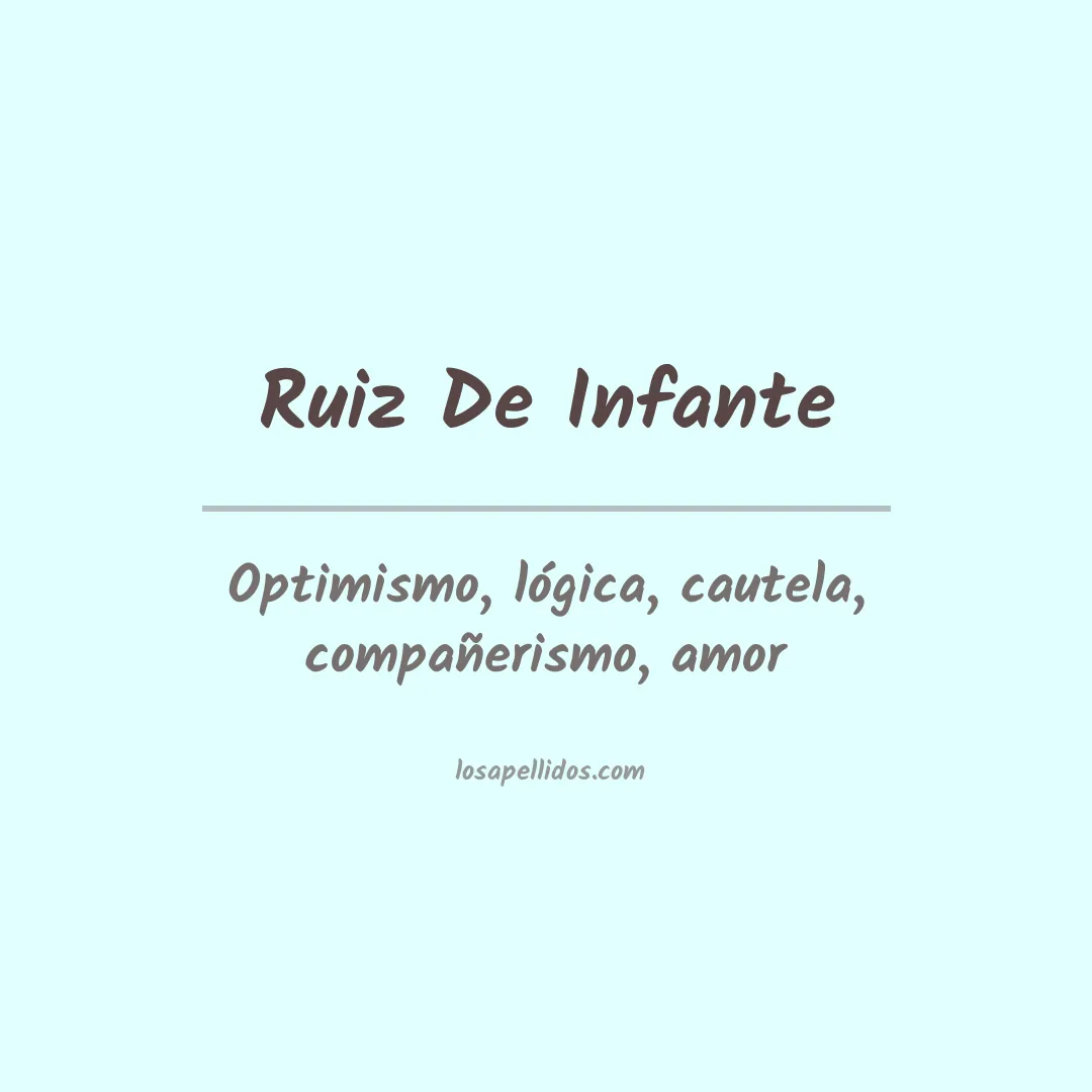 Significado del Apellido Ruiz de infante