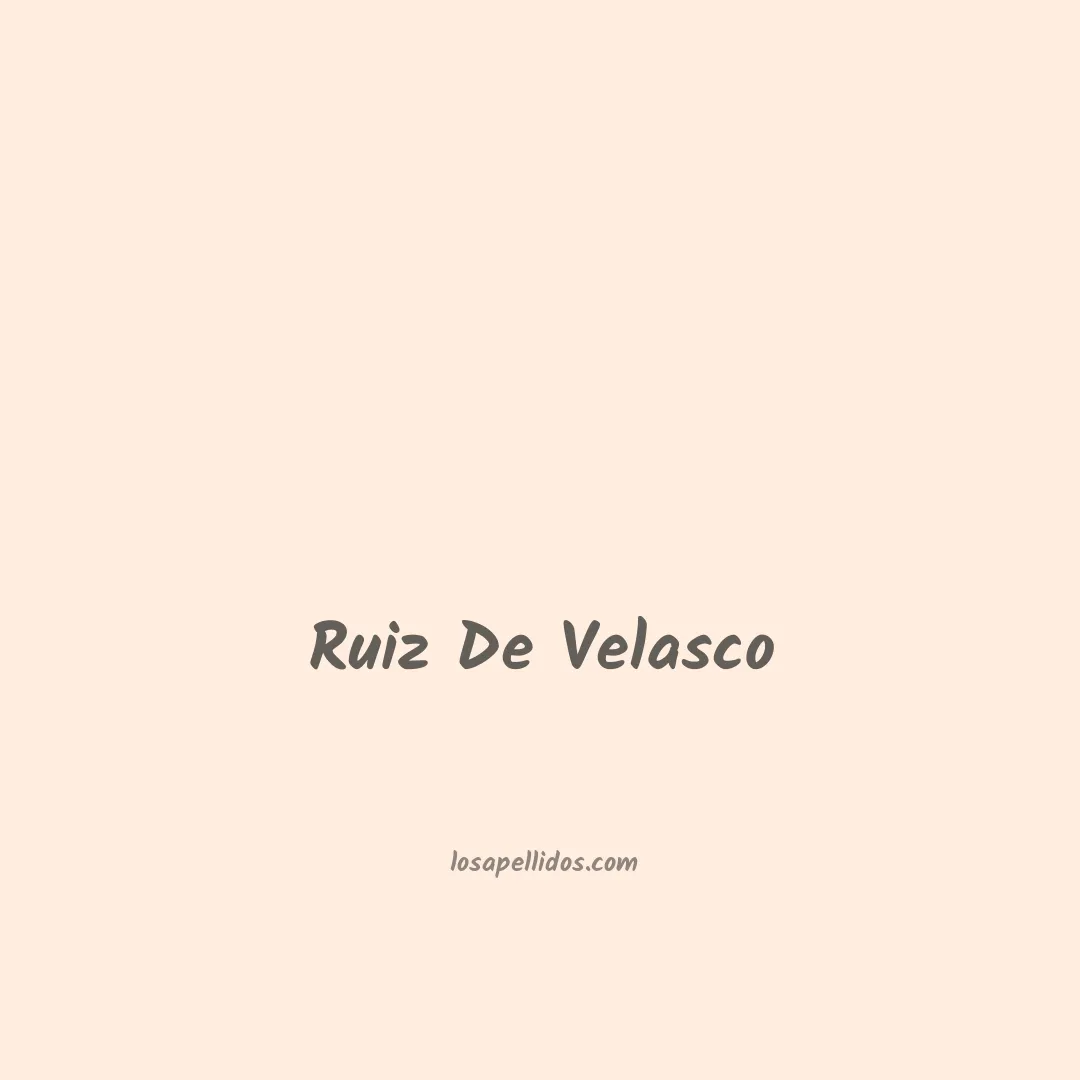 Ruiz de velasco en chino