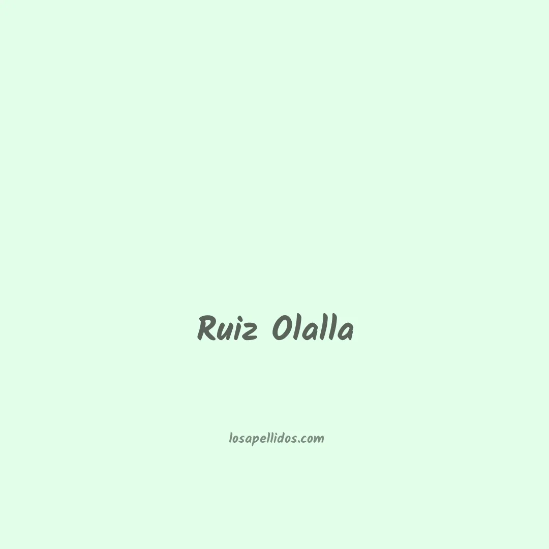 Ruiz olalla en chino