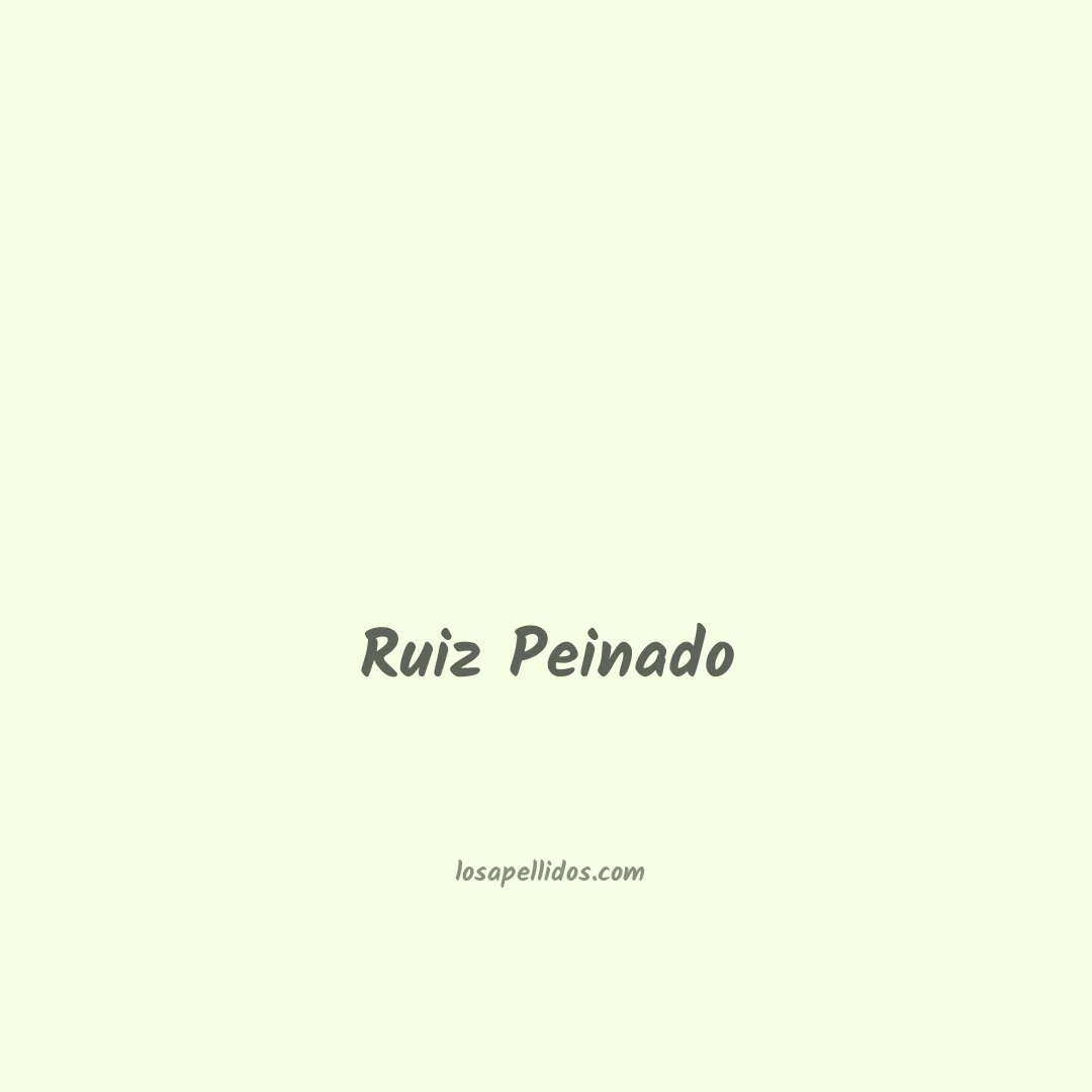 Ruiz peinado en chino