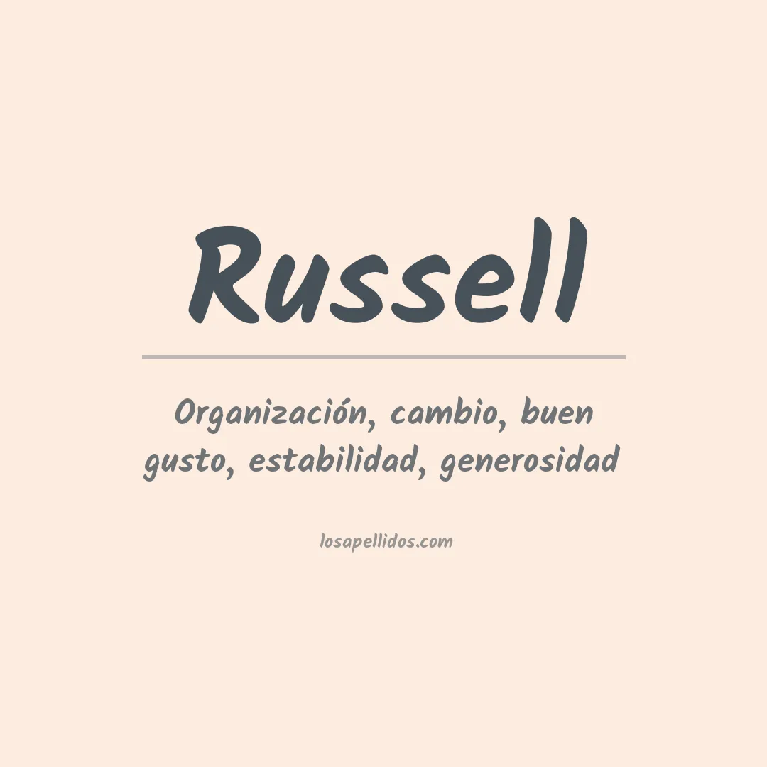 Significado del Apellido Russell
