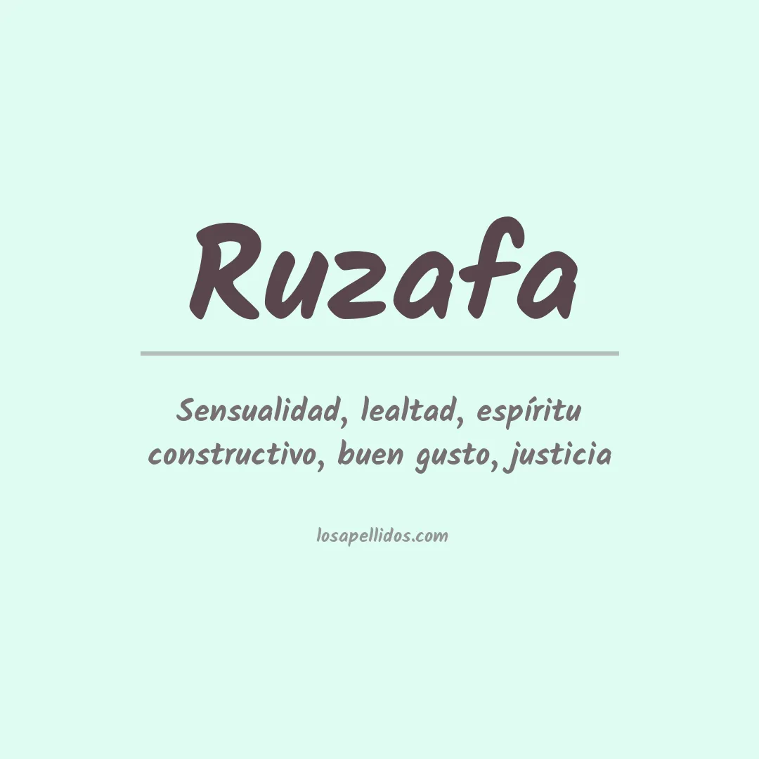 Significado del Apellido Ruzafa