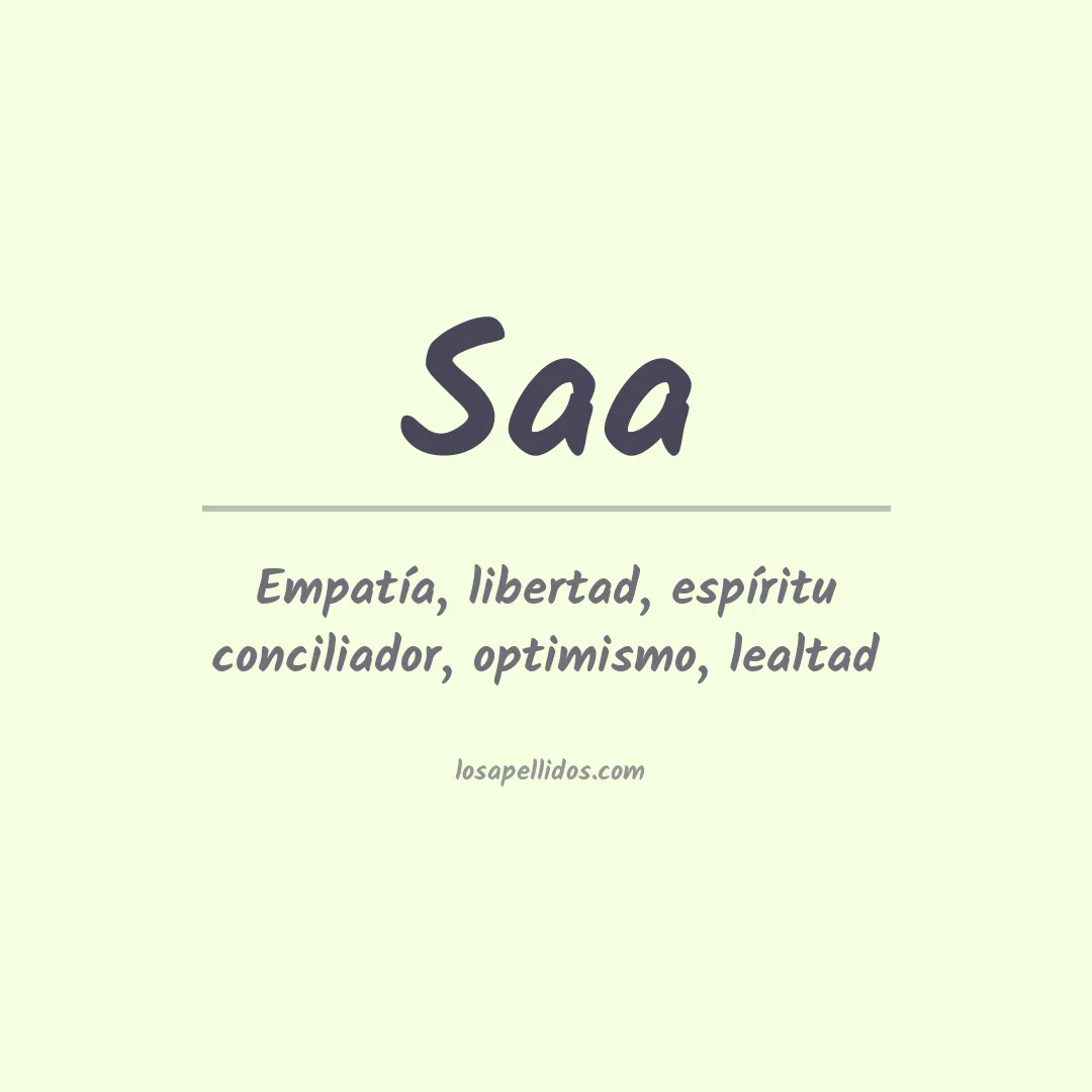 Significado del Apellido Saa