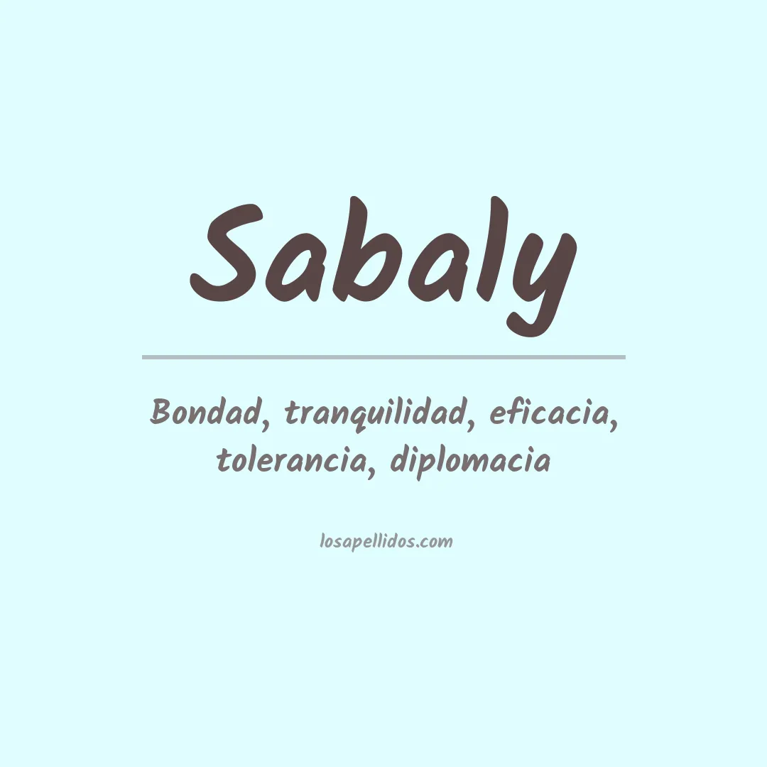 Significado del Apellido Sabaly