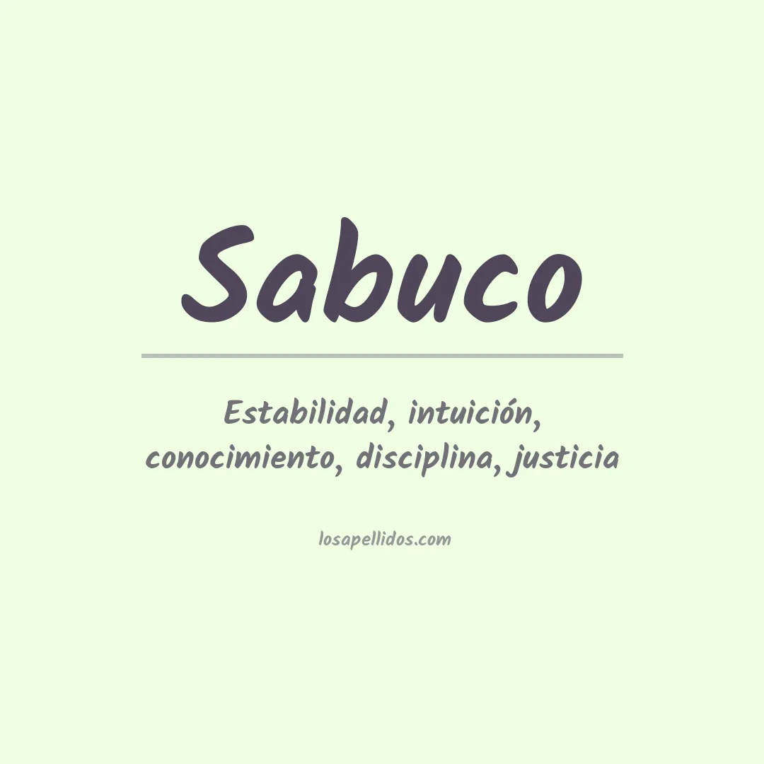 Significado del Apellido Sabuco
