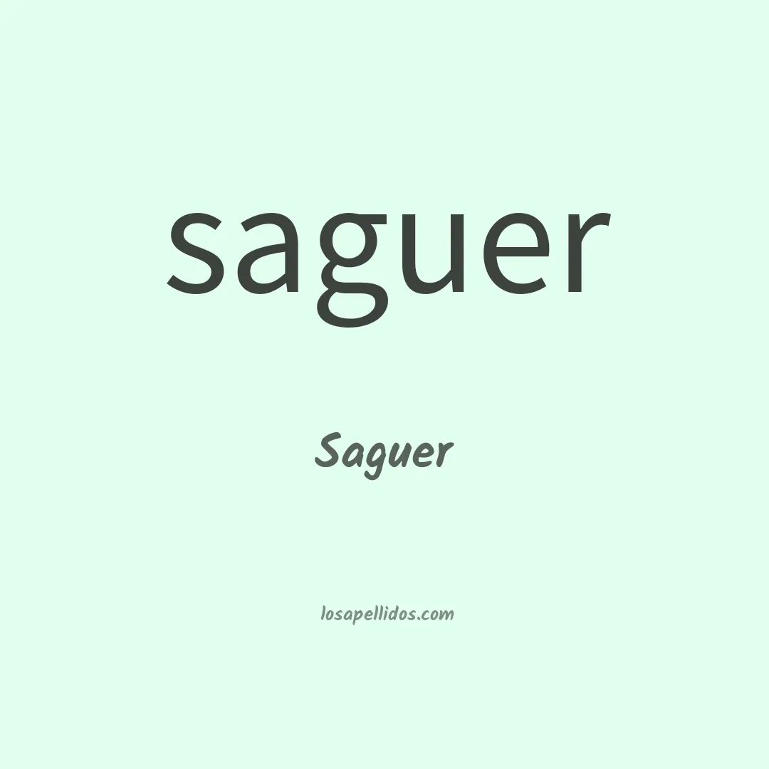 Saguer en chino