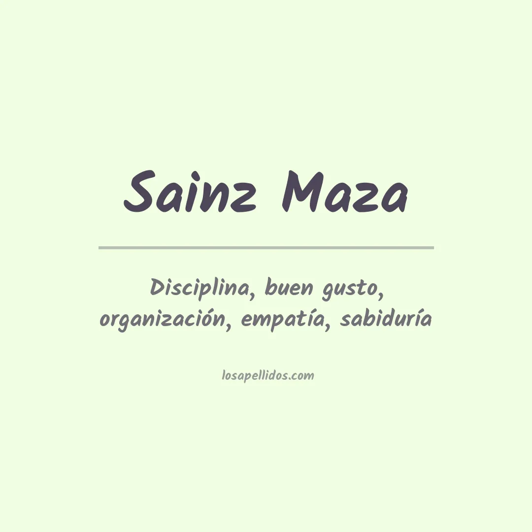 Significado del Apellido Sainz maza