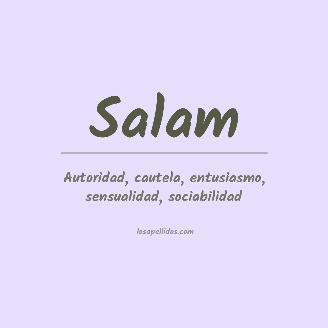 Significado del Apellido Salam