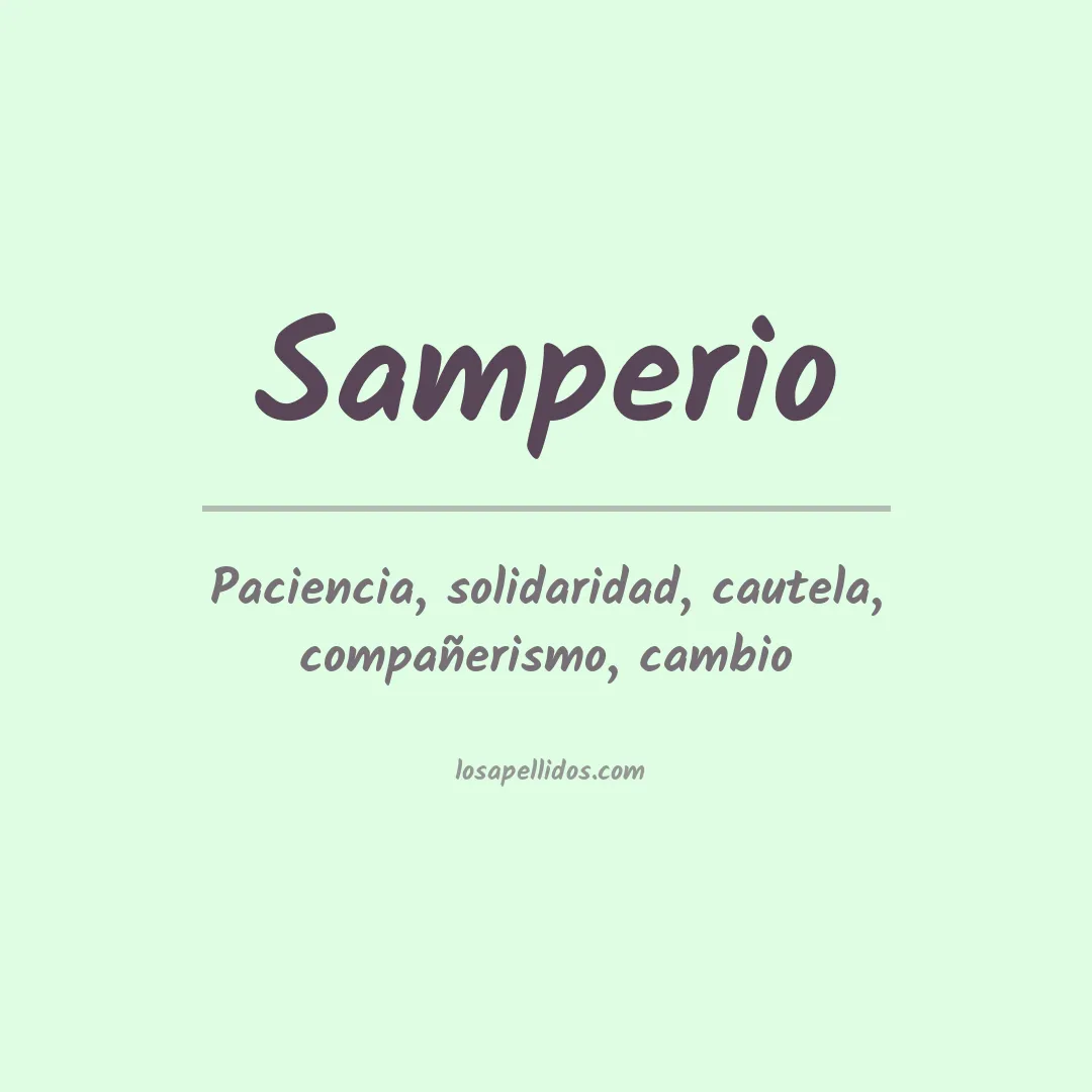 Significado del Apellido Samperio